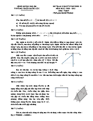 Đề tham khảo thi tuyển sinh Lớp 10 THPT môn Toán - Năm học 2020-2021 - Trường THCS Phước Lộc (Có đáp án)